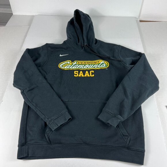 Nike Vermont Catamounts Sweatshirt Adult Medium Black Faded Pullover Hoodie - Picture 1 of 16